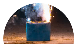 Multiple shots, assortment of cake fireworks!